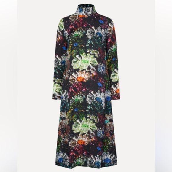 STINE GOYA Multicolor Floral Midi Dress - Picture 1 of 7